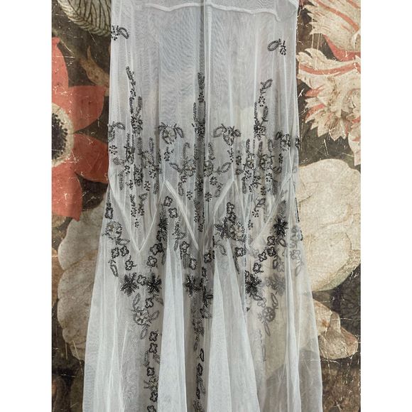 New Free People Annabelle Embellished Maxi Slip sz XS - Picture 2 of 7